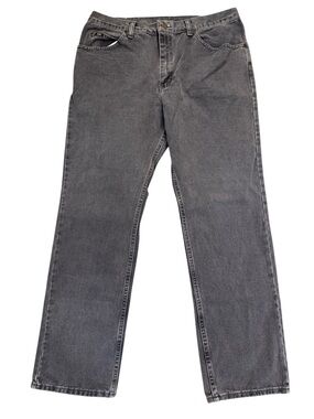 Lee Jeans 38x32 Fits 35x31 Charcoal Gray Straight Leg 100% Cotton